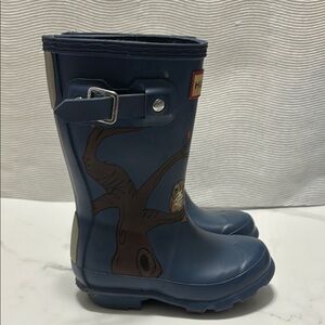 Hunter Kids Blue Owl Rain Boots